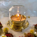 Akhand Diya Lamp with Adjustable wick & Glass