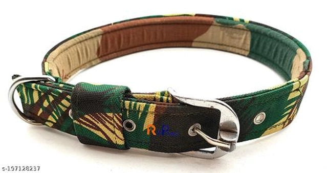 Nylon Army Print Coller Neck Belt for Dog (Multicolor, 1.25 inches)
