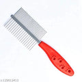 Stainless Steel Double Sided Flea Comb (Red)